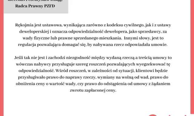 Rękojmia dewelopera: 5 lat ochrony. Co obejmuje i jak zgłosić wady?