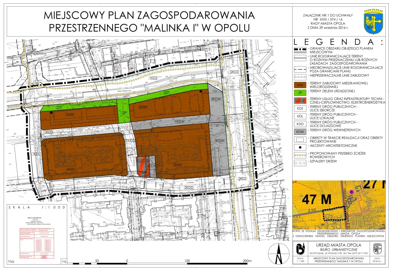 mapa dróg publicznych i wewnętrznych osiedle