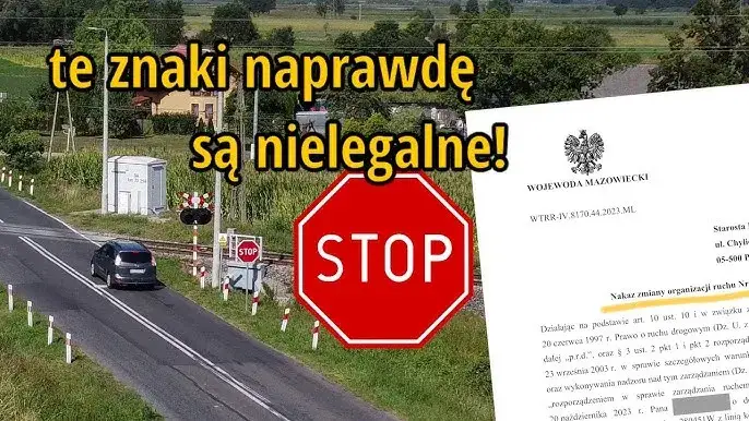 nielegalne znaki drogowe