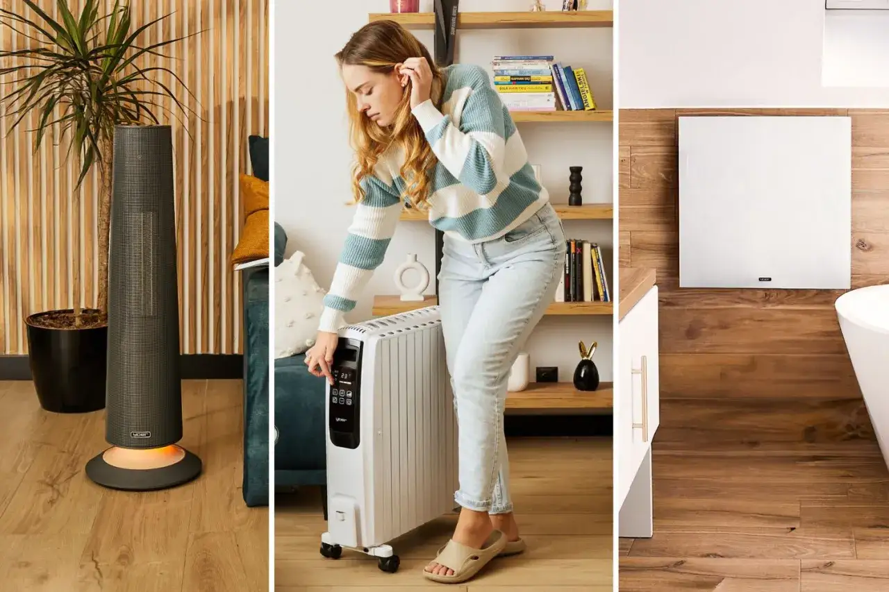 różne typy grzejników elektrycznych przenośnych
