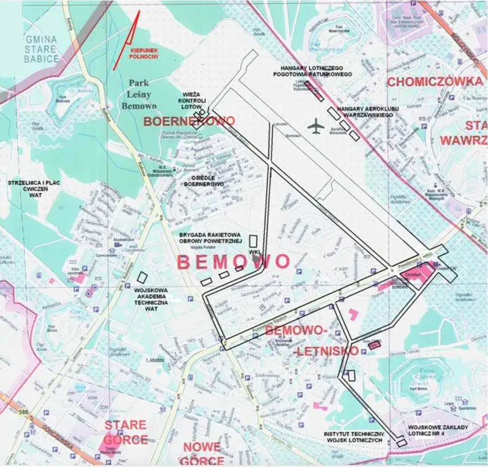 Mapa osiedli Bemowo Lotnisko