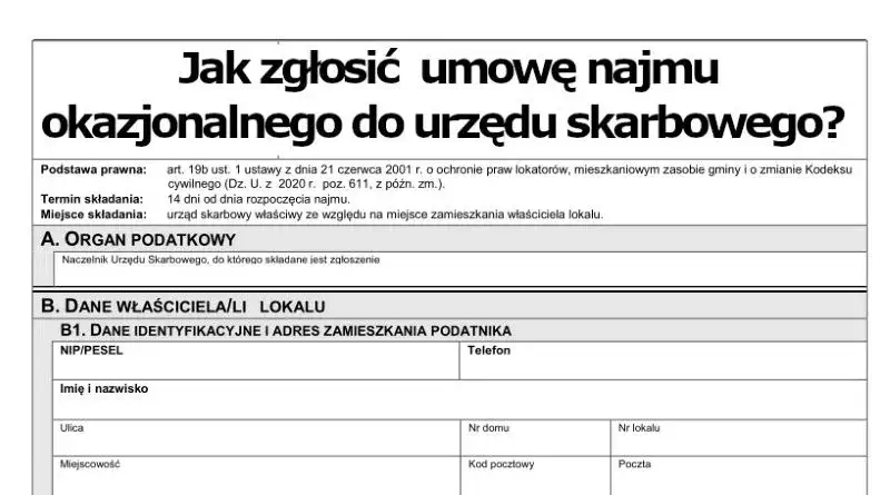 zgłoszenie najmu do urzędu skarbowego schemat